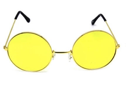 Party Glasses Hippie (L) (Yellow)